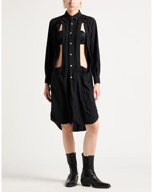 Comme des Garçons Black Midi Dress Polyester