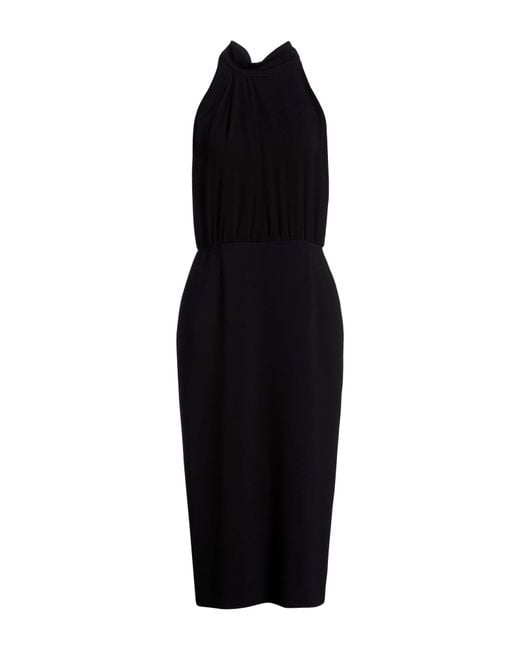 Max Mara Black Midi Dress Triacetate, Polyester