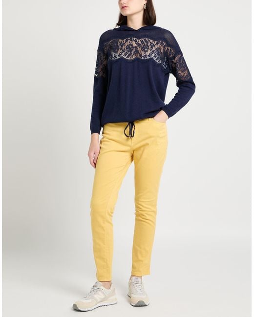 ERMANNO FIRENZE Yellow Jeans Cotton, Elastane