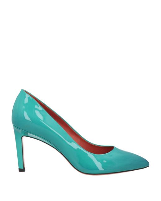Santoni Green Pumps Leather