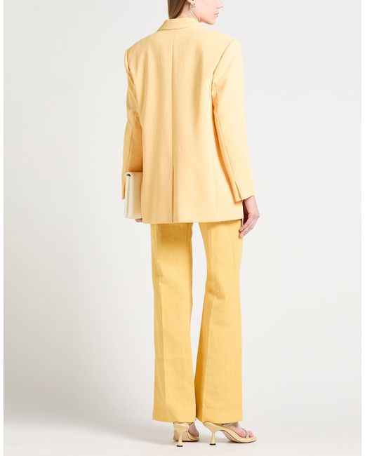 Sandro Yellow Blazer Polyester