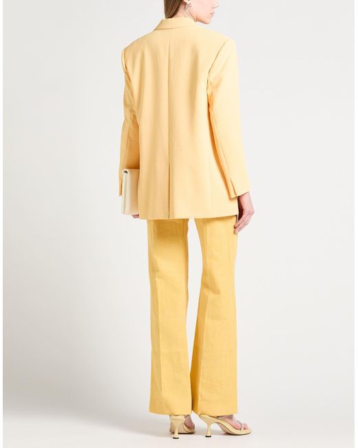 Sandro Yellow Blazer Polyester