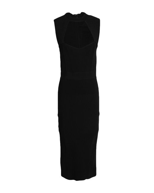 Hervé Léger Black Midi Dress