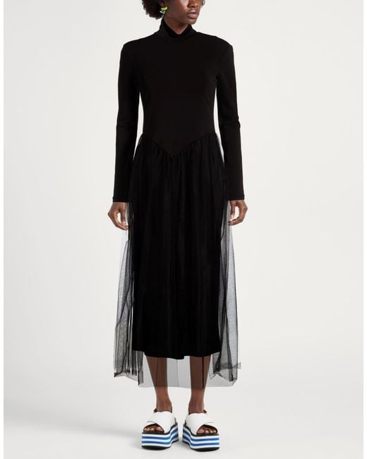 MEIMEIJ Black Maxi Dress Acetate, Polyamide, Elastane