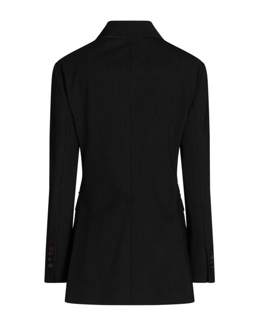 Brunello Cucinelli Black Blazer Virgin Wool, Polyamide, Elastane