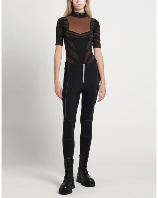 Gcds Black Bodysuit Polyamide, Elastane