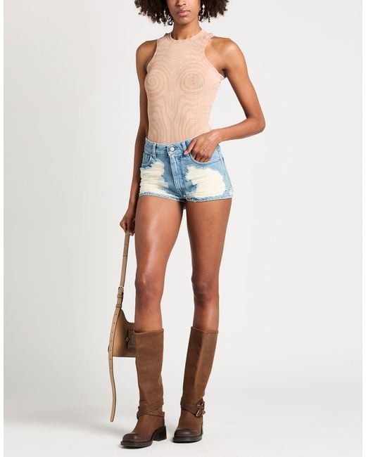MM6 by Maison Margiela Blue Denim Shorts