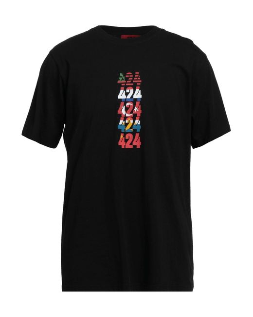 424 Black T-shirt for men