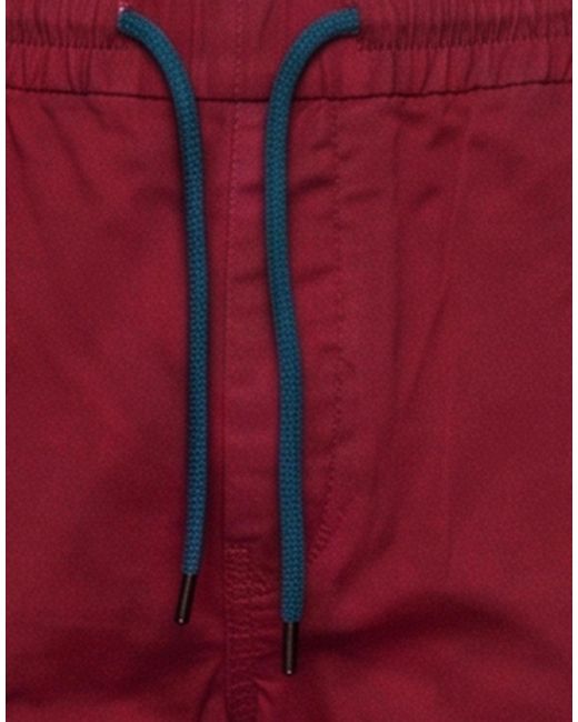 Paul Smith Red Pants Cotton, Elastane for men