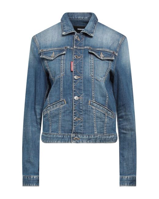DSquared² Blue Denim Outerwear Cotton, Elastane