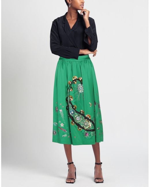 Manish Arora Green Midi Skirt