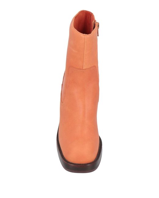 Gia Borghini Orange Ankle Boots