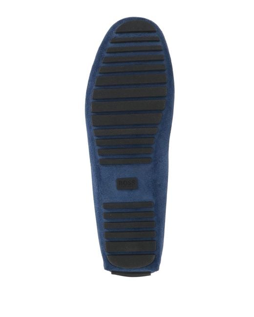 Boss Blue Loafers Leather for men