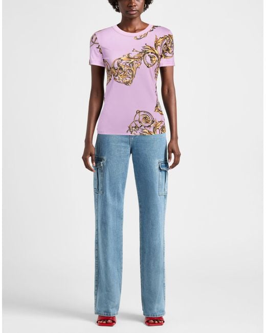 T-shirt Versace Jeans Couture en coloris Pink
