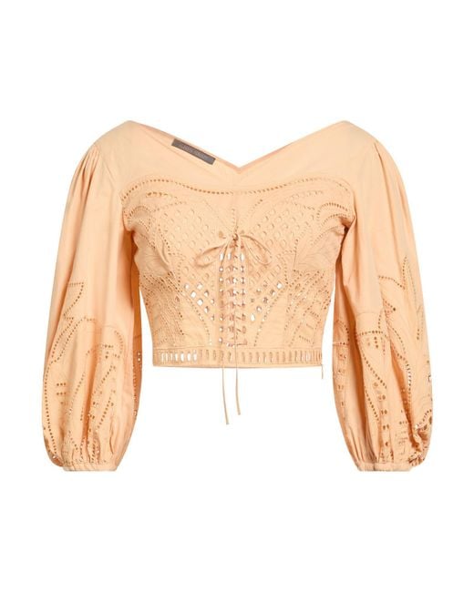 Alberta Ferretti Natural Top Cotton, Polyester