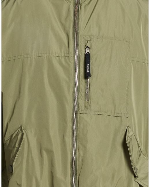 Aspesi Green Jacket Polyester, Polyamide, Elastane for men
