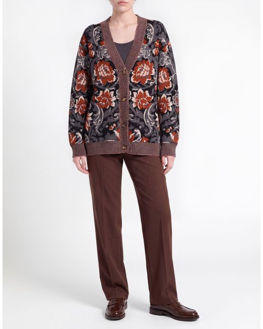 Etro Red Cardigan Wool
