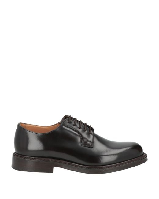 Church's Brown Dark Lace-Up Shoes Soft Leather for men