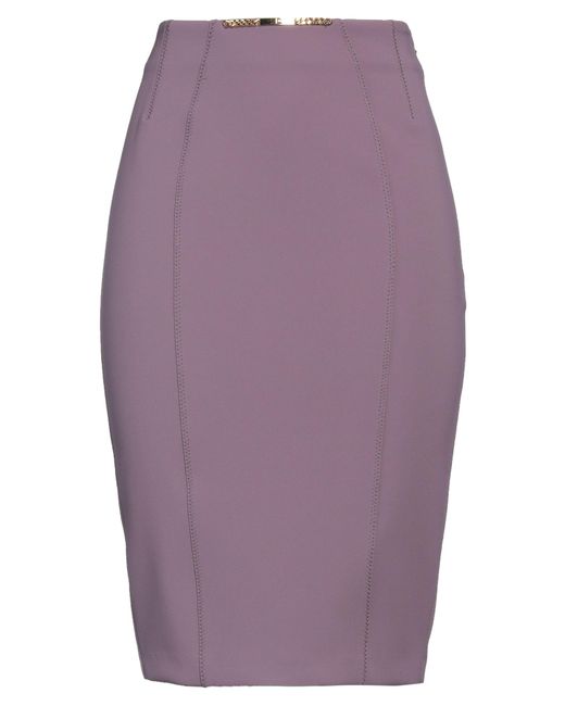 Elisabetta Franchi Purple Midi Skirt