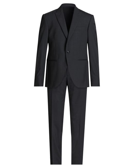Pal Zileri Black Suit Polyester, Wool, Elastane for men