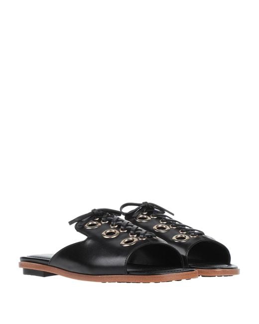 Tod's Black Sandals
