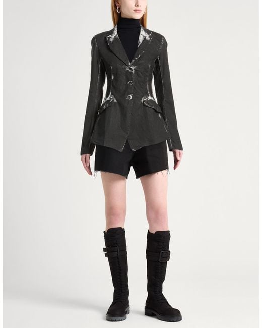 Masnada Black Blazer Linen, Viscose, Elastane
