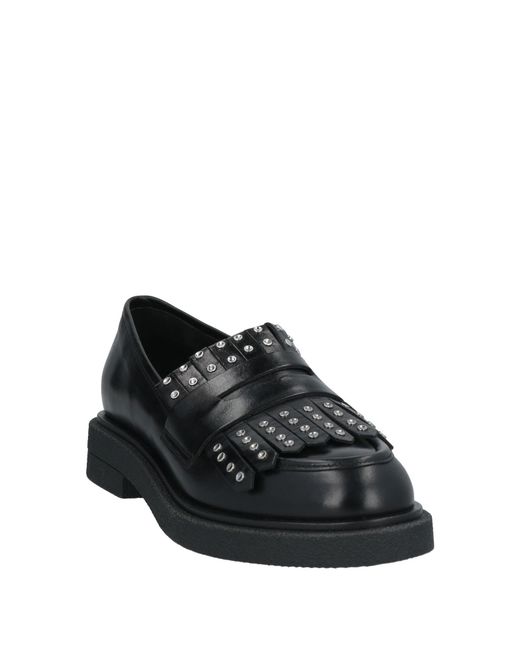 Carmens Black Loafers Leather
