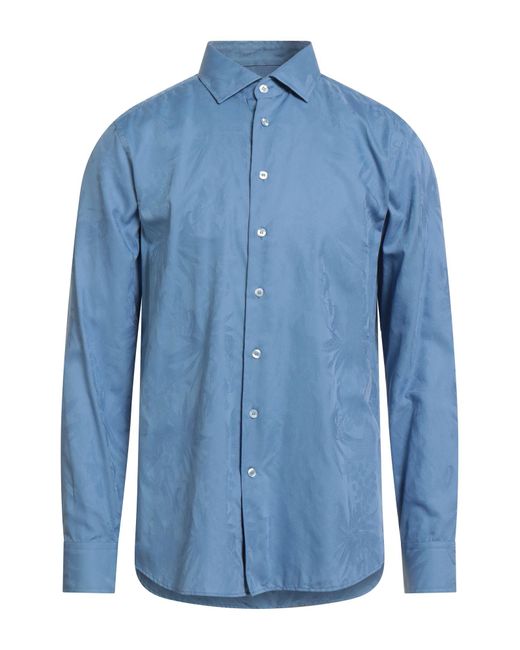 Etro Blue Shirt Cotton for men