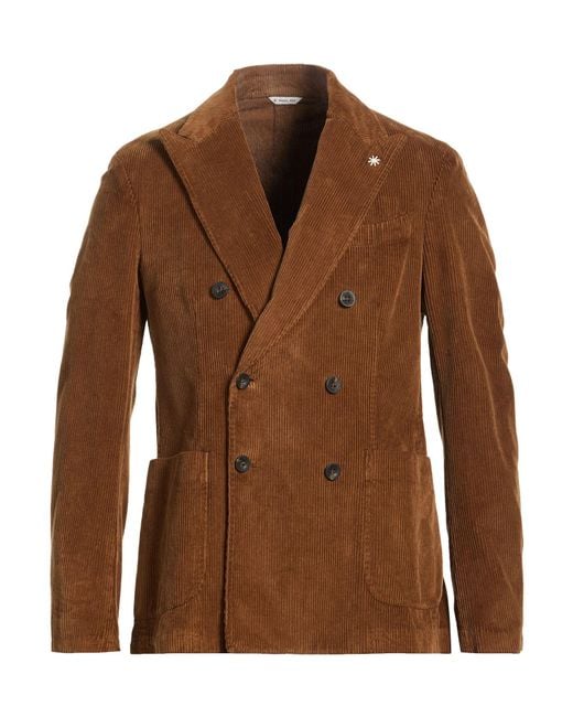 Manuel Ritz Brown Blazers for men