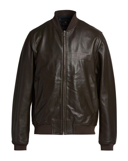 Paul Smith Black Dark Jacket Lambskin for men