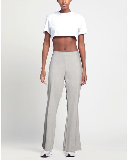 D.exterior Gray Pants Virgin Wool, Elastane