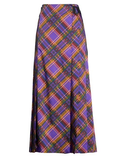 Dahlo Purple Maxi Skirt Polyester