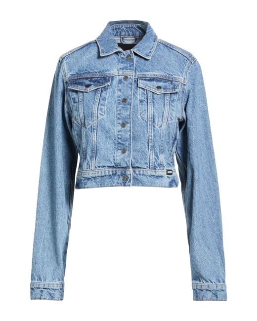 ROTATE BIRGER CHRISTENSEN Blue Denim Outerwear Cotton