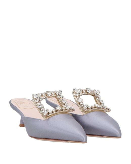 Roger Vivier White Mules & Clogs
