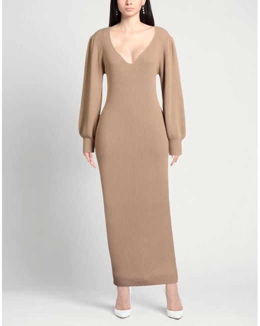 Soallure Natural Maxi Dress Viscose, Wool, Polyamide, Cashmere