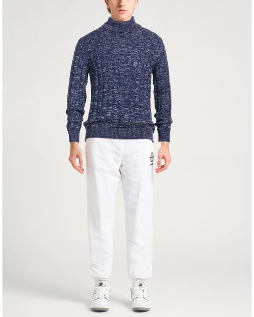 Zanone Blue Turtleneck Virgin Wool for men