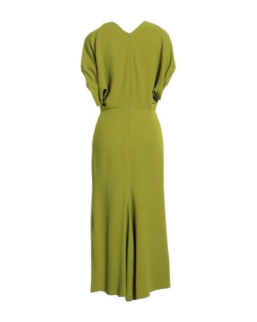 Victoria Beckham Green Midi-Kleid