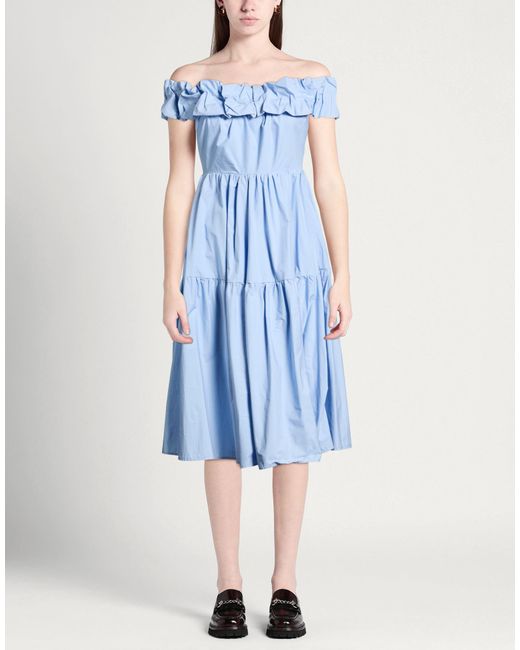 No Secrets Blue Midi Dresses