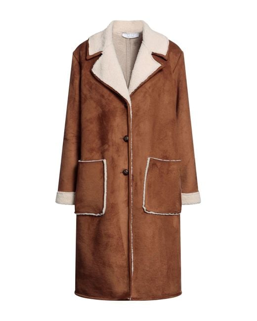 Kaos Coat in Brown | Lyst