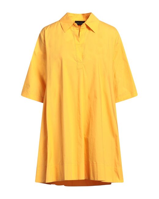Roberto Collina Yellow Mini Dress Cotton