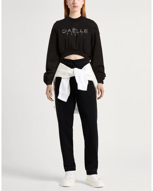 Gaelle Paris Black Sweatshirt Cotton