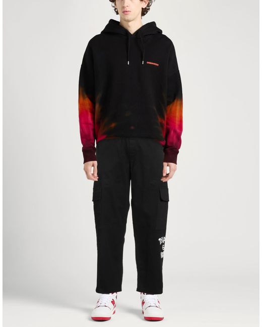 DISCLAIMER Black Pants Cotton, Elastane for men