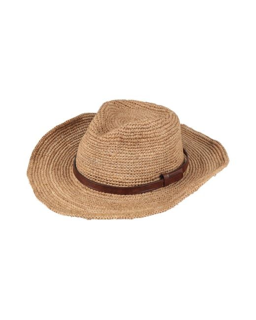 IBELIV Brown Hat Natural Raffia