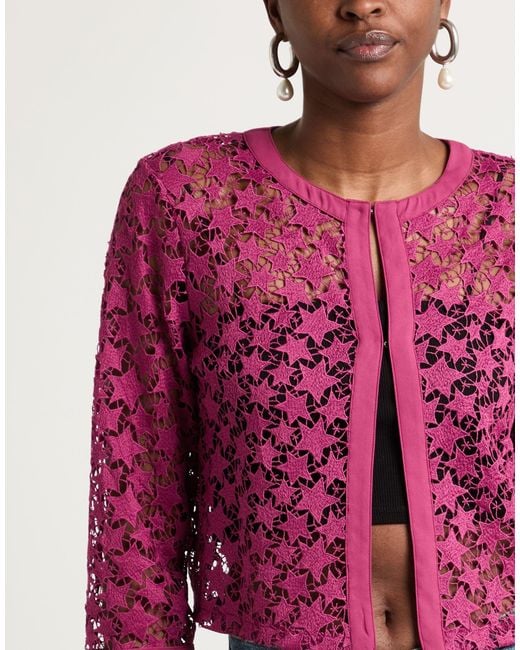 Diana Gallesi Red Fuchsia Jacket Polyester