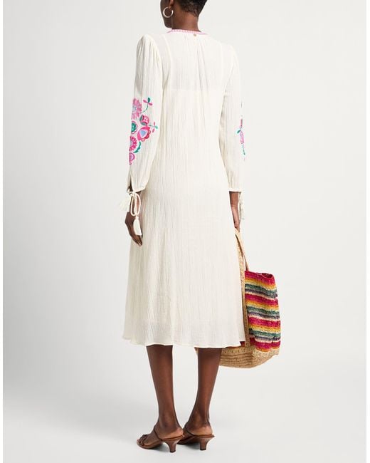 Vestido midi Antik Batik de color White