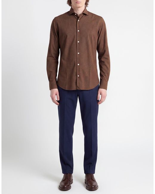 ARCHIVIUM Brown Shirt Polyamide, Elastane for men