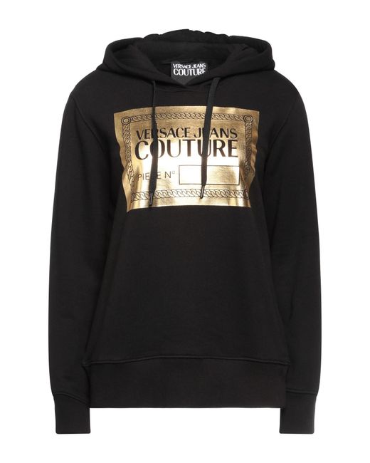 Versace Jeans Couture Black Sweatshirt Cotton, Elastane