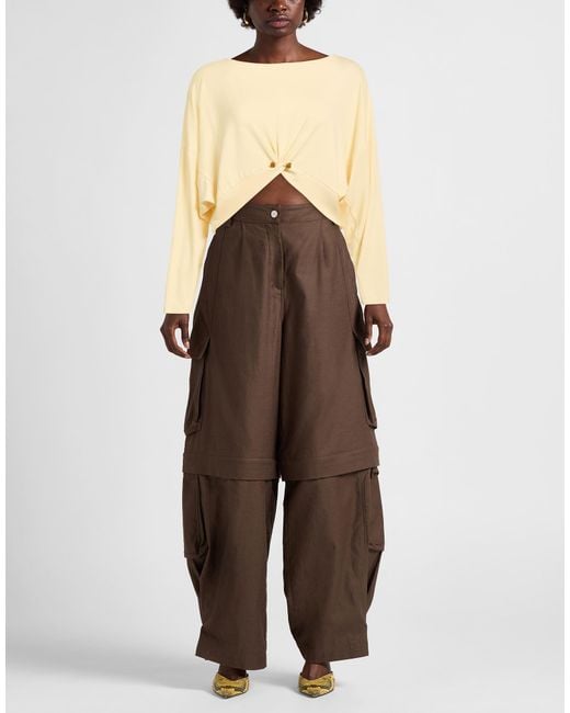 Elisabetta Franchi Natural Top Viscose, Elastane