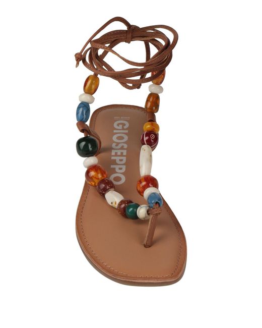 Gioseppo Brown Thong Sandal