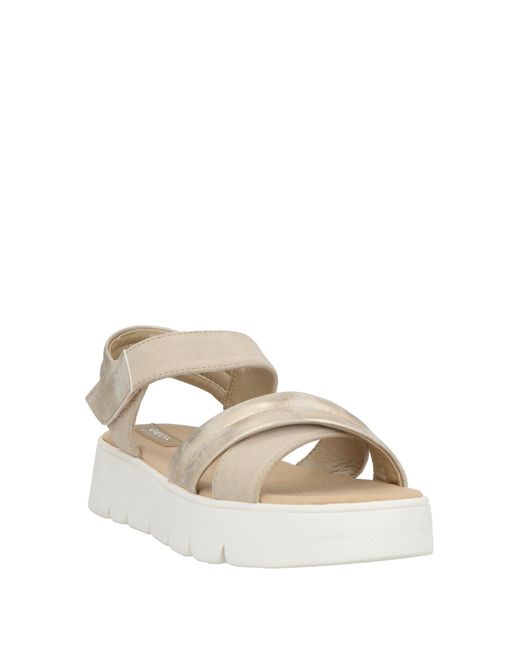 Geox Natural Sandals Textile Fibers